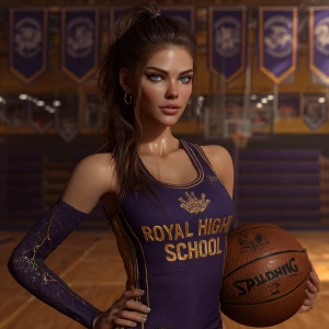 Generate an ultra-realistic full-body portrait of Madison, the c...