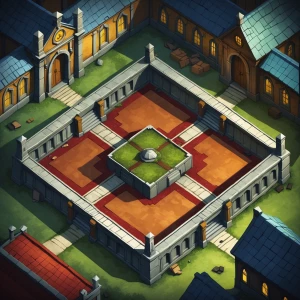 generate a map piece "entrance hall" in square dimensions that w...