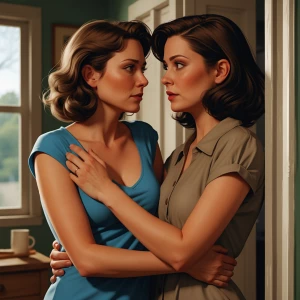 A mother engaging in a secret and tumultuous relationship with h...