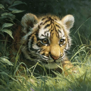 ((score_9_up, score_8_up, score_7_up)),
a baby tiger cub named T...