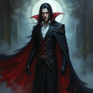 A mystically charismatic vampire, exuding an aura of ancient pow...