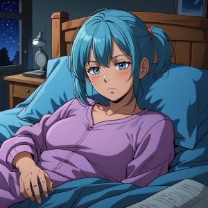 Chica anime durmiendo