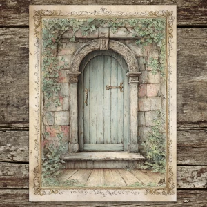 Print-ready junk journal page, A4 portrait full-bleed (≈2480×350...