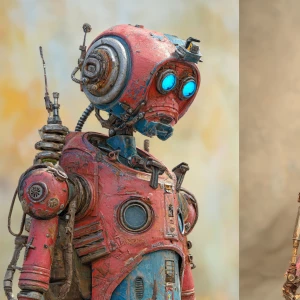 A grotesquely fascinating automaton figure, each hinge and pisto...