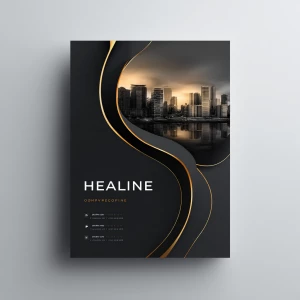Modern corporate poster design, elegant professional flyer layou...