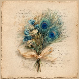 Print-ready shabby-chic square card. Tea-stained parchment with...