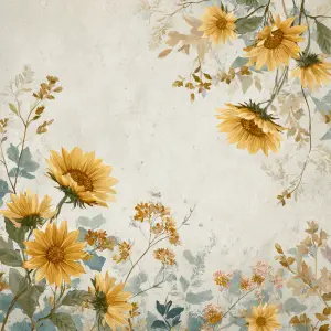 flat printable background paper, vintage farmhouse floral design...