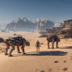 Subject/Scene: Mid-Journey in the Desert Battlefield

Scene Desc...