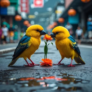 Buatkan dua ekor kucing. 1 jantan 1 betina. Latar belakang:berad...