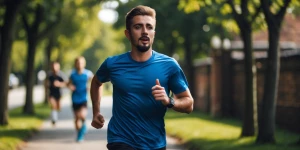 Running young man
