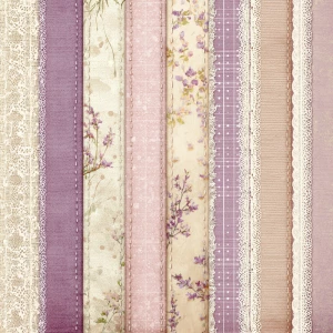 Create one seamless-looking vintage cottagecore background paper...