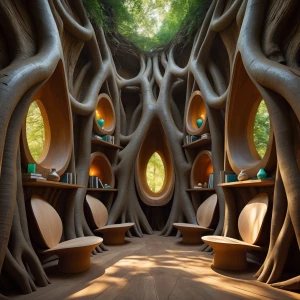 Hollow Trunk Sitting Room: A vast chamber carved from the heart...