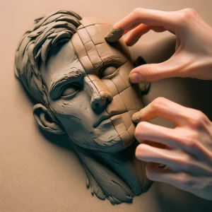 Clay turning into a head