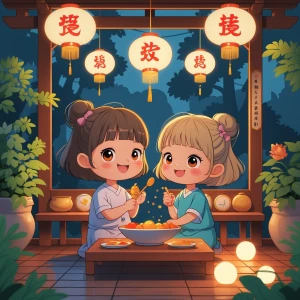 帮我生成一个动漫角色雏田，在泡温泉