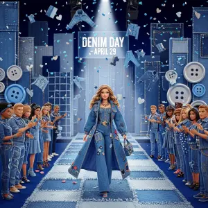 Generate a vibrant image depicting a Barbie fashion show runway...