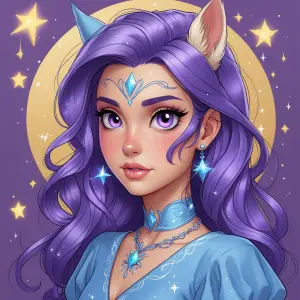 Draw Twilight sparkle from MLP as beautiful anime girl