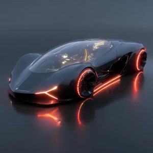 Generate an image of a futuristic vehicle with a stunning design...