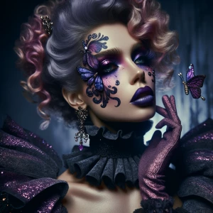 A portrait-oriented, hyper-realistic digital painting, focusing...