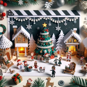 make a christmas story but with paper and make it 2d