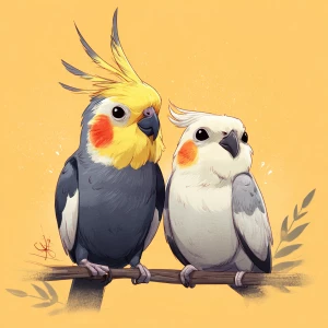 cute cockatiels