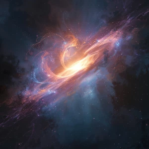 An ethereal solar flare dances across the sky, its tendrils inte...