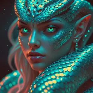 With a mesmerizing gaze and shimmering snake-like scales, the ir...
