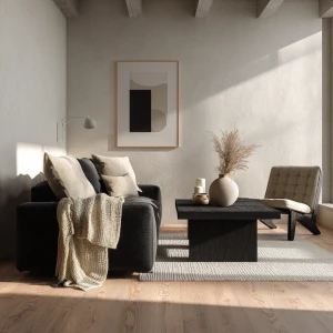 Generate an editorial cinematic photograph of a Scandinavian mon...