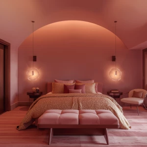Imagine entering Guest Room 5 – Twilight Blush Room: Within this...