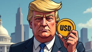 Create a image where the character resembles Donald Trump, visua...