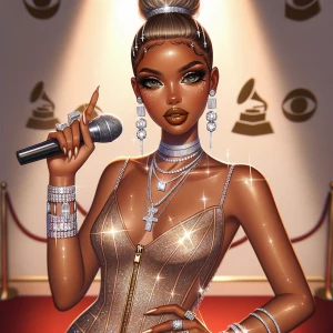 Create a hyper-realistic digital illustration of a brown-skinned...