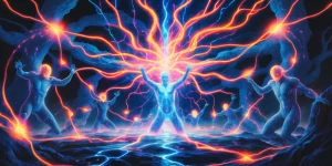 In a world of neon-lit supernatural beings, a dazzling neural ne...