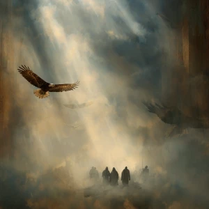 Create an image inspired by the biblical text Isaiah 40:31, depi...