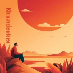 Generate an image about Kapalabhati in a flat style without any...