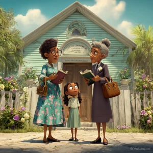 Title: "Sunday Whispers"

Description:
Two animated, older Black...
