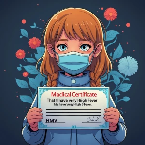 Madical certificate that i have very high fever