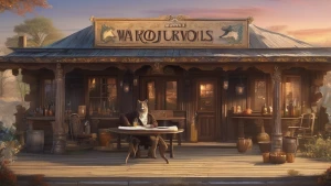 A man is sitting in a saloon having a drink. It’s eerily quiet o...