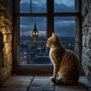 In the dimly lit chamber of the London Tower, a  barechested boy...