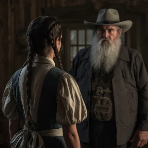 A cinematic, highly detailed shot of Ketleya, a young maid with...