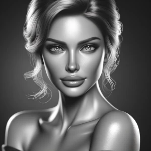 A beautiful blonde woman in her mid-20s with bright blue eyes, f...