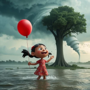 Claymation, stop-motion: A young girl happily buys and plays wit...