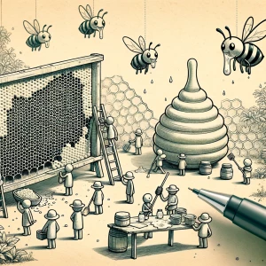 Stickmans making honey and the title would be Dabur honey