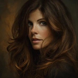 Create a close-up portrait of a person inspired by Sandra Bulloc...