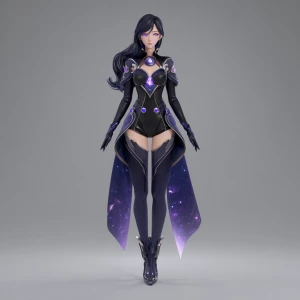 A 3D Genshin Impact–style fantasy female character inspired by C...