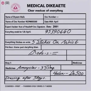 Please create a medical like this clear everything from this exp...