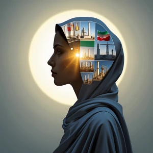 Conceptual poster for the Islamic Revolution of Iran, Dahe Fajr....