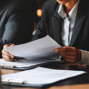 Financial planning, advisory service concept. Female advisor att...