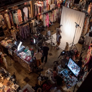 Immerse yourself in a vibrant, high-end fashion photoshoot pulsa...