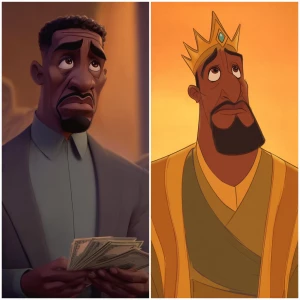 A split-screen comparison. On the left, a generic modern billion...