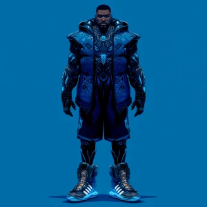 Create a digital art style concept illustration of a powerful bl...