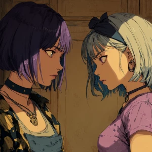 2woman, anime detalied